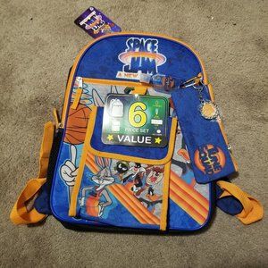 Space Jam Backpack 6 piece set